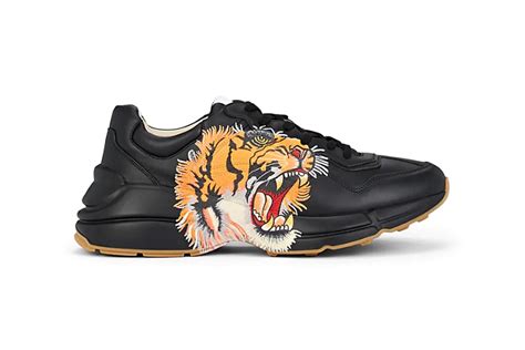 rhyton rainbow logo sneaker gucci|Gucci rhyton tiger print.